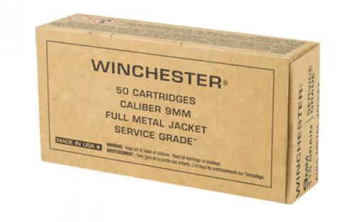 Winchester Ammunition Service Grade, 9MM, 115Gr, Full Metal Jacket, 50 Round Box SG9W