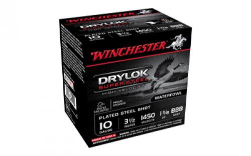 Winchester Ammunition DRYLOK SUPER STEEL, 10 Gauge 3.5, 1 3/8 oz, Steel Shot, 25 Round Box SSH10BBB