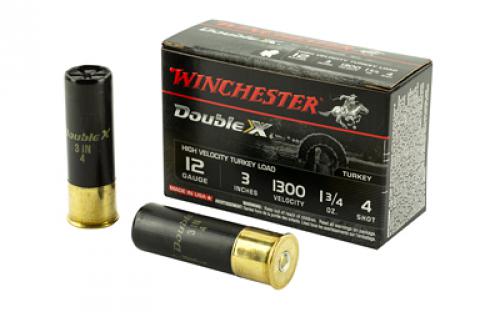 Winchester Ammunition Double X High Velocity, Turkey, 12 Gauge, 3, #4, 1.75oz, 10 Round Box STH1234Y