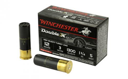 Winchester Ammunition Double X High Velocity, Turkey, 12 Gauge, 3, #5, 1.75oz, Shotshell, 10 Round Box STH1235