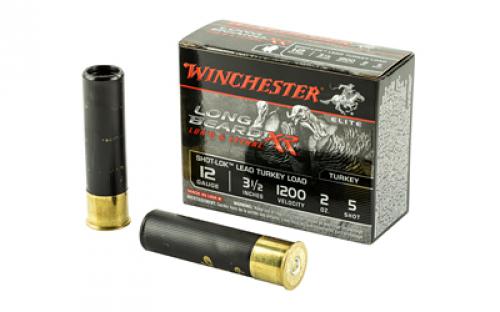 Winchester Ammunition Long Beard XR, 12 Gauge, 3.5 Chamber, #5, 2 oz, Shotshell Shot-Lok with Lead Shot, 10 Round Box STLB12L5