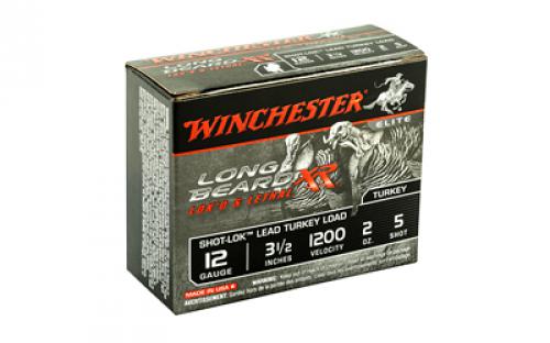 Winchester Ammunition Long Beard XR, 12 Gauge, 3.5" Chamber, #5, 2 oz, Shotshell Shot-Lok with Lead Shot, 10 Round Box STLB12L5