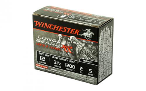 Winchester Ammunition Long Beard XR, 12 Gauge, 3.5" Chamber, #5, 2 oz, Shotshell Shot-Lok with Lead Shot, 10 Round Box STLB12L5