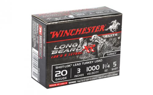 Winchester Ammunition Long Beard XR, 20 Gauge, 3", #5, 1 1/4 oz, Shotshell, Shot-Lok with Lead Shot, 10 Round Box STLB2035