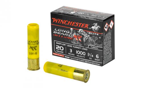 Winchester Ammunition Long Beard XR, 20 Gauge, 3", #6, 1 1/4 oz, Shotshell, Shot-Lok with Lead Shot, 10 Round Box STLB2036