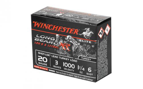 Winchester Ammunition Long Beard XR, 20 Gauge, 3", #6, 1 1/4 oz, Shotshell, Shot-Lok with Lead Shot, 10 Round Box STLB2036