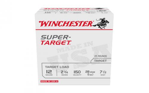 Winchester Ammunition Super Target, 12 Gauge 2.75", #7.5 Shots, 1 oz, Shotshell, 25 Round Box TRGT11507