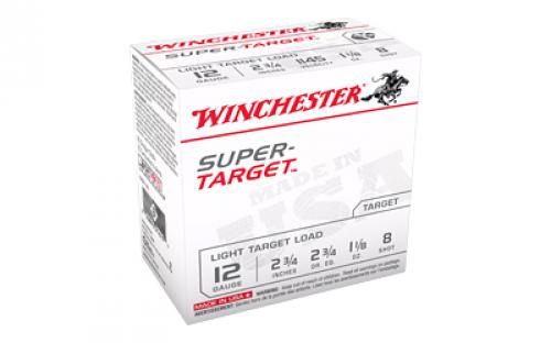 Winchester Ammunition Super Target, 12 Gauge 2.75, #8, 1 1/8 oz, 25 Round Box TRGT128