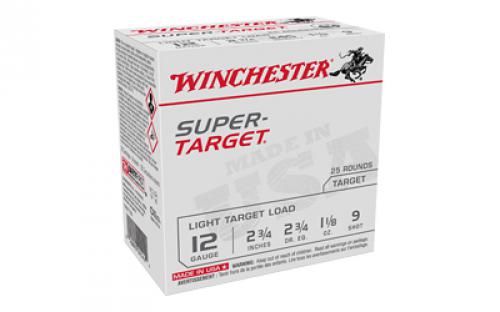 Winchester Ammunition Super Target, 12 Gauge 2.75, #9, 1 1/8 oz, 25 Round Box TRGT129