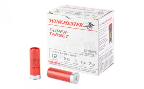 Winchester Ammunition Super Target, Heavy Target Load, 12 Gauge 2.75, #7.5, 1 1/8 oz, 25 Round Box TRGT12M7