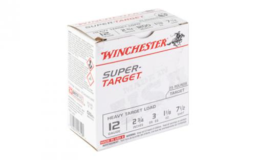 Winchester Ammunition Super Target, Heavy Target Load, 12 Gauge 2.75", #7.5, 1 1/8 oz, 25 Round Box TRGT12M7