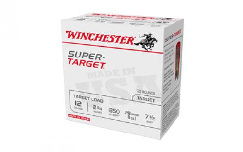 Winchester Ammunition Super Target, 12 Gauge 2.75", #7.5, 1 oz, 25 Round Box TRGT13507