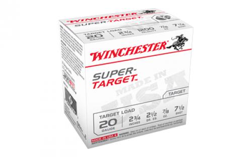 Winchester Ammunition USA, 20 Gauge 2.75, #7.5 Shot, 25 Round Box TRGT207