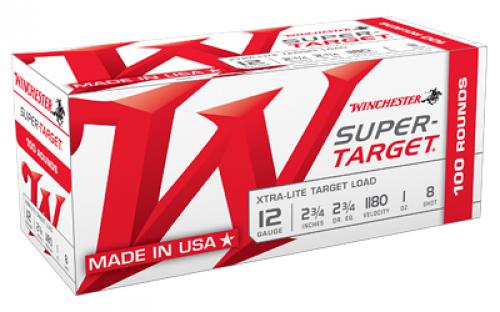 Winchester Ammunition SUPER-TARGET, 12 Gauge 2.75, 1 oz, #8, Shot Shell, 25 Round Box TRGTL128