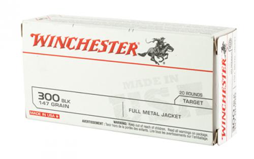 Winchester Ammunition USA, 300 Blackout, 147 Grain, Full Metal Jacket, 20 Round Box USA300B147