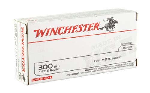 Winchester Ammunition USA, 300 Blackout, 147 Grain, Full Metal Jacket, 20 Round Box USA300B147