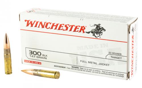 Winchester Ammunition USA, 300 Blackout, 147 Grain, Full Metal Jacket, 20 Round Box USA300B147