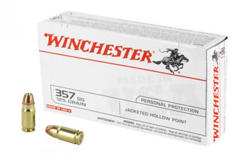 Winchester Ammunition USA, 357SIG, 125 Grain, Jacketed Hollow Point, 50 Round Box USA357SJHP