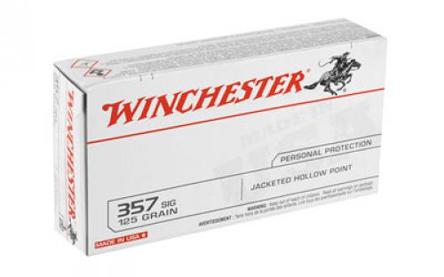 Winchester Ammunition USA, 357SIG, 125 Grain, Jacketed Hollow Point, 50 Round Box USA357SJHP