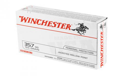 Winchester Ammunition USA, 357SIG, 125 Grain, Jacketed Hollow Point, 50 Round Box USA357SJHP