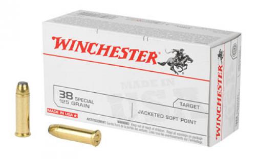 Winchester Ammunition USA, 38 Special, 125 Grain, Jacketed Soft Point, 50 Round Box USA38SP