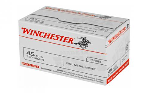 Winchester Ammunition USA, 45ACP, 230 Grain, Full Metal Jacket, 100 Round Box USA45AVP