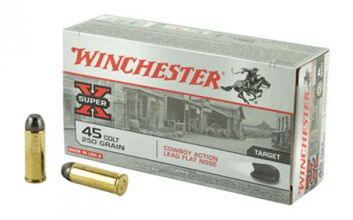 Winchester Ammunition USA, 45LC, 250 Grain, Cowboy Action, Lead Flat Nose, 50 Round Box USA45CB