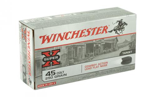 Winchester Ammunition USA, 45LC, 250 Grain, Cowboy Action, Lead Flat Nose, 50 Round Box USA45CB