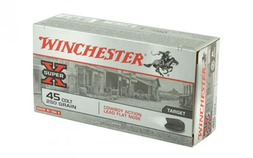 Winchester Ammunition USA, 45LC, 250 Grain, Cowboy Action, Lead Flat Nose, 50 Round Box USA45CB