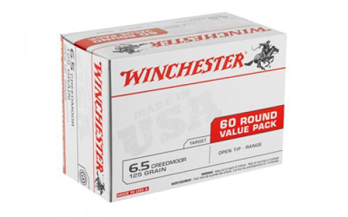 Winchester Ammunition USA, 6.5 Creedmoor, 125 Grain, Open Tip, 60 Round Box USA65CMVP