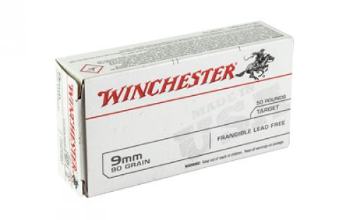 Winchester Ammunition USA Frangible Lead Free, 9MM, 90 Grain, 50 Round Box USA9F