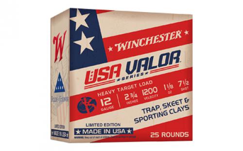 Winchester Ammunition USA VALOR, 12 Gauge, 2.75, #7.5 Shot, 25 Round Box USAV127