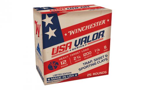 Winchester Ammunition USA VALOR, 12 Gauge, 2.75, #8 Shot, 25 Round Box USAV128