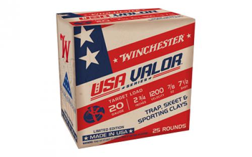 Winchester Ammunition USA VALOR, 20 Gauge, 2.75, #7.5 Shot, 25 Round Box USAV207