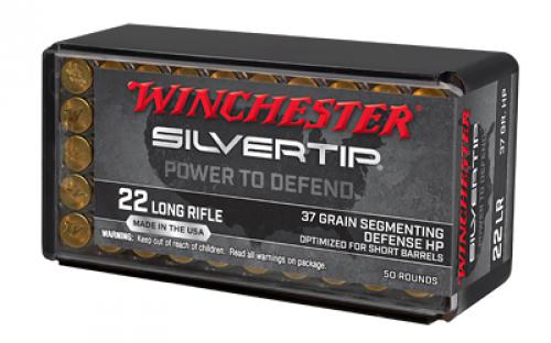 Winchester Ammunition Slivertip, 22 LR, 37 Grain, Hollow Point, 50 Roun d Box W22LRST