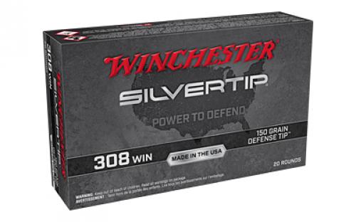 Winchester Ammunition Silvertip, 308 Winchester, 150 Grain, Polymer Tip, 20 Round Box W308ST