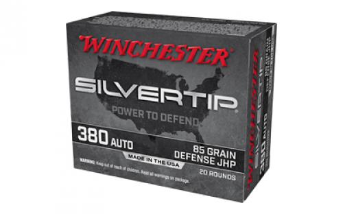 Winchester Ammunition Slivertip, 380 ACP, 85 Grain, Jacketed Hollow Point, 20 Round Box W380ST