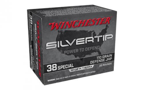 Winchester Ammunition Silvertip, 38 Special, 110 Grain, Hollow Point, 20 Rounds W38ST