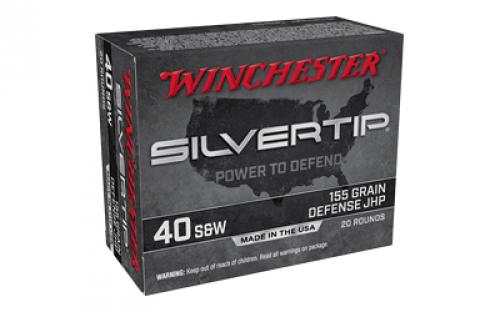 Winchester Ammunition Silvertip, 40 S&W, 155 Grain, Hollow Point, 20 Rounds W40SWST