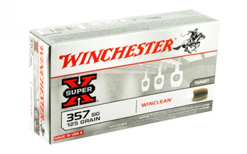 Winchester Ammunition Super X Winclean, 357SIG, 125 Grain, Brass Enclosed Base Clean, 50 Round Box WC357SIG