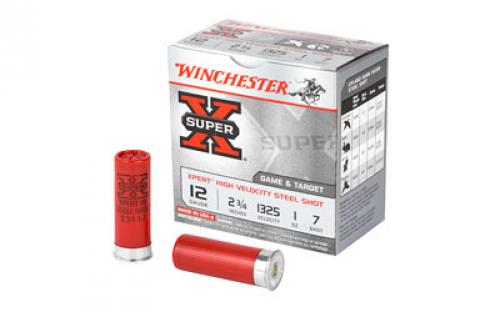 Winchester Ammunition Xpert, 12 Gauge, 2.75, #7, 1oz, Steel Shot, Lead Free, 25 Round Box, California Certified Nonlead Ammunition WE12GT7