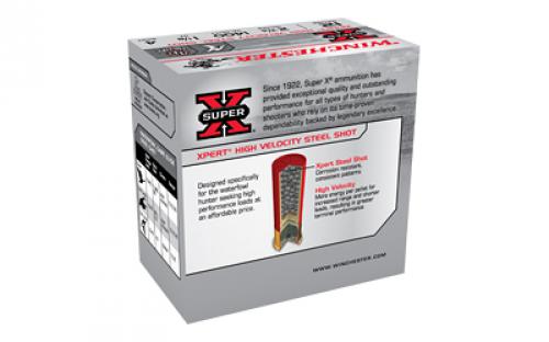 Winchester Ammunition XPERT STEEL, HIGH VELOCITY, 12 Gauge 2.75", #4, 1 1/8 oz, Steel Shot, 25 Round Box WEX12H4