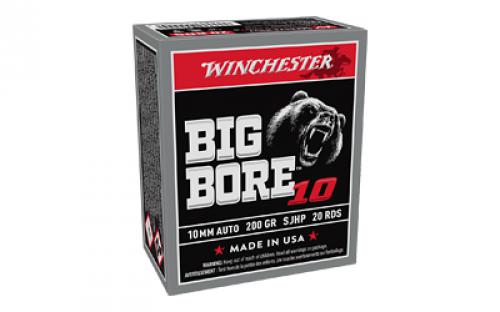 Winchester Ammunition Big Bore, 10MM, 200 Grain, Jacketed Soft Point, 20 Round Box X10MMBB