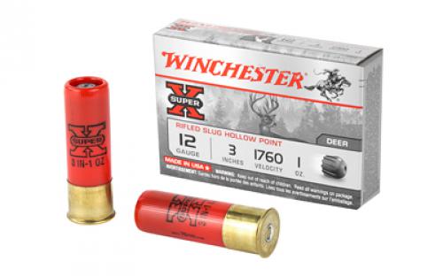 Winchester Ammunition Super-X, 12 Gauge, 3, 1 oz., Slug, 5 Round Box X123RS15