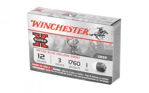 Winchester Ammunition Super-X, 12 Gauge, 3", 1 oz., Slug, 5 Round Box X123RS15