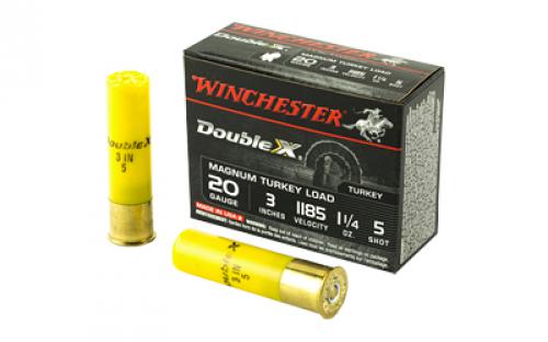 Winchester Ammunition Double X Magnum Turkey, 20 Gauge, 3, #5, 1.25oz., Shotshell, 10 Round Box X203XCT5