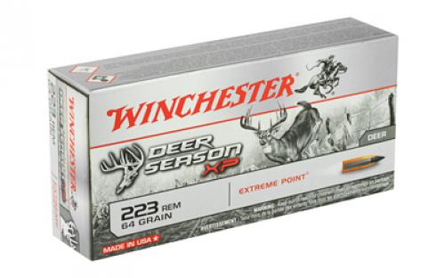 Winchester Ammunition Deer Season, 223 Rem, 64 Grain, Extreme Point Polymer Tip, 20 Round Box X223DS