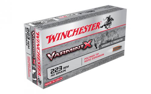 Winchester Ammunition Varmint X, 223 Remington, 40 Grain, Jacketed Hollow Point, 20, 200 X223P1