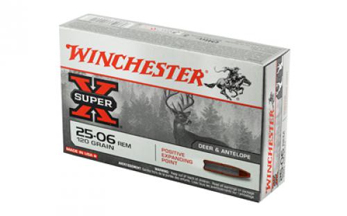 Winchester Ammunition Super-X, 25-06REM, 120 Grain, Positive Expanding Point, 20 Round Box X25062