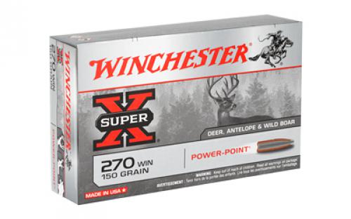 Winchester Ammunition Super-X, 270Win, 150 Grain, Power Point, 20 Round Box X2704